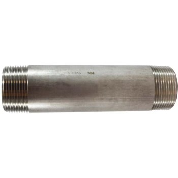 Pipe Nipple, Stainless Steel Schedule 40 - 1-1/4" x 3"