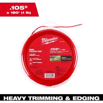 Milwaukee Twisted Trimmer Line - .105" x 180 Ft