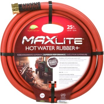 MaxLite Premium Hot Water Rubber Hose ~ 5/8" x  25 Ft