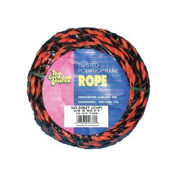 Twisted Poly Truck Rope, 3/8" x 50 feet. 
