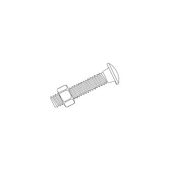 Carriage Bolt, 3/8x3in.
