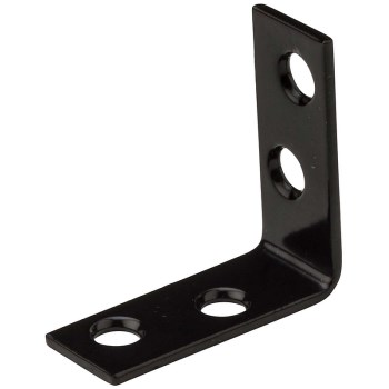 Corner Brace, Black ~ 1 1/2" x 5/8"