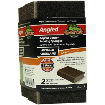 Ali Industries 7116 Angled Corner Sanding Sponges, 2.5" X 5" X 1"