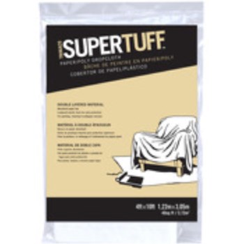 Paper/Poly Drop Cloth - 4-1/2 Ft x 10 Ft