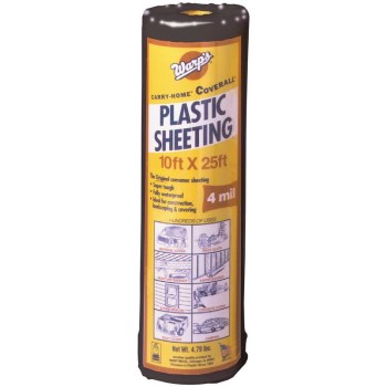 Coverall Plastic Sheeting,  Black ~ 10 x 25 Ft x  4 Mil