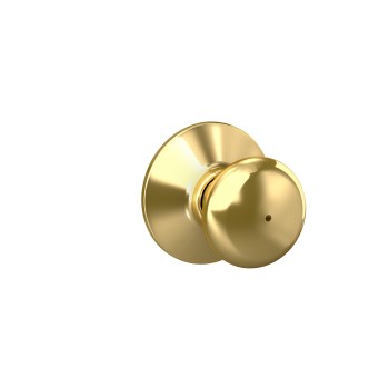 Schlage Plymouth Privacy Knob, Bright Brass