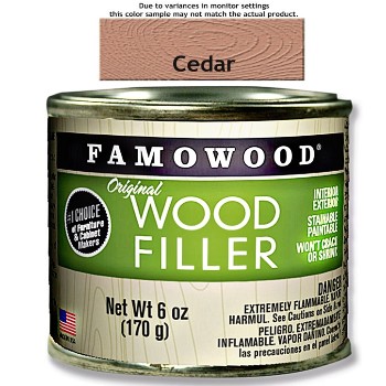 Eclectic 36021108 Original Wood Filler, Cedar ~ 6 oz Can 