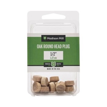 Madison Mill Oak Round Head Plugs, 15pk 3/8"