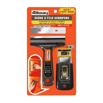 Allway Gsk3 Glass And Tile Scraper - Combo Pack