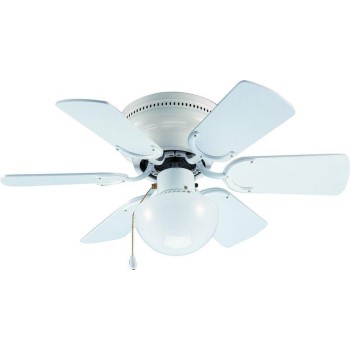 Arcadia Design Ceiling Fan, Gloss White ~ 6 Blades