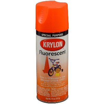 Fluorescent Spray Paint, Yellow-Orange ~ 12 oz Aerosol 