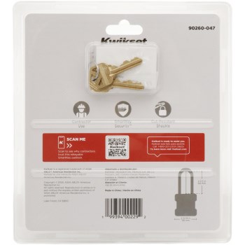 Kwikset SmartKey Padlocks, Keyed Alike - 2-1/2" Shackle, 2pk
