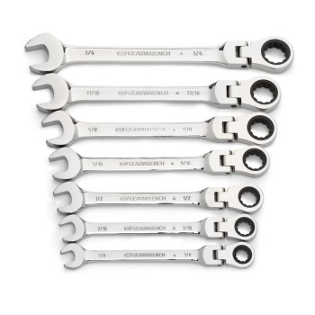 GearWrench 7pc SAE Flex Head Ratcheting Wrench Set