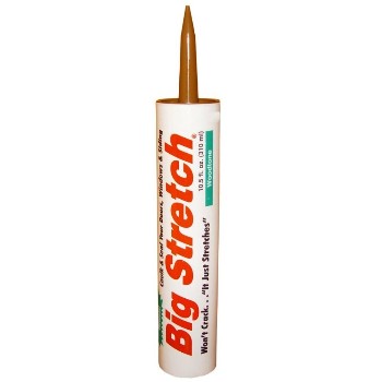 Big Stretch Acrylic Rubber Sealant,  Woodtone ~ 10.5 oz Tubes