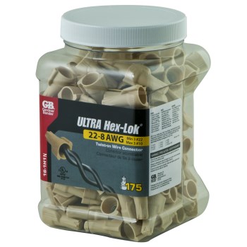 Gardner Bender Hex-Lok Wire Connector - Tan, 175pk Jar