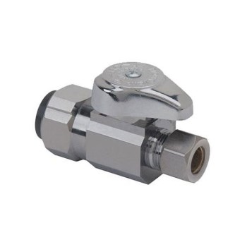 Push Connect Stop Valve - 1/2" x 3/8" OD