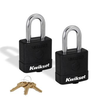 SmartKey Padlock, Keyed Alike - 2" Body, 1-1/2" Shackle, 2pk