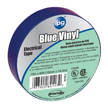 Electrical Tape, Blue 3/4 inch x 60 ft