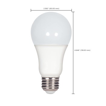 Satco 15.5W LED A19 Bulb, Warm White 2700K - 4pk