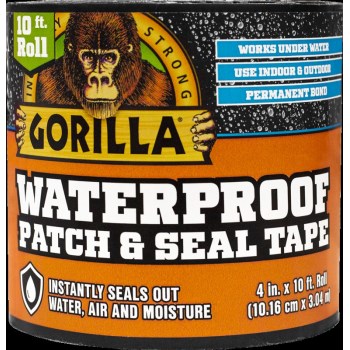 Waterproof Seal Tape, Black ~ 4" x 10 ft.
