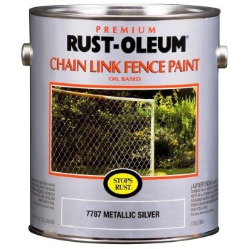 Chain Link Fence Paint, Metallic Silver ~ Gallon