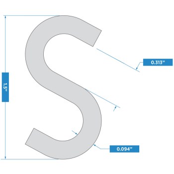 Heavy Open S Hook - 1"