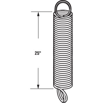 Garage Door Extension Spring with Safety Cable - 130 Lb