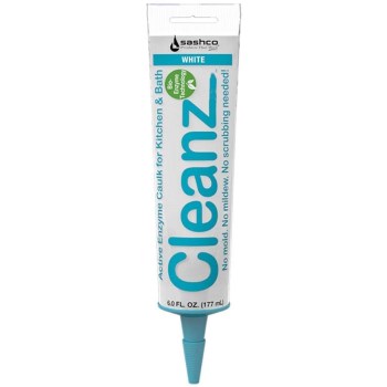 Sashco Cleanz Kitchen & Bath Caulk, White - 6 oz