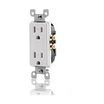 Leviton S02-T5325-00W Tamper-Resistant Receptacle, 15 Amp 125 Volt ~ White