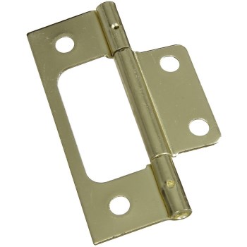 Non-Removable Pin Surface Mount #530 Hinge,  Matte Brass Finish ~ 3" 