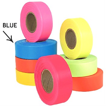 Intertape 6884 Flagging Tape, Blue 