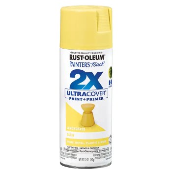 Painter's Touch 2X Spray Paint, Satin Lemongrass - 12 oz