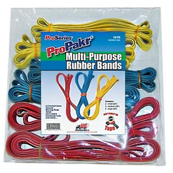American Moving Supplies MA9126R Pro Series Rubber Mover Bands,  Assorted 3 Sizes