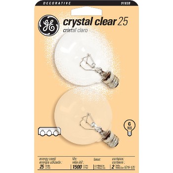 GE 17722 Light Bulb, Globe 25 watt