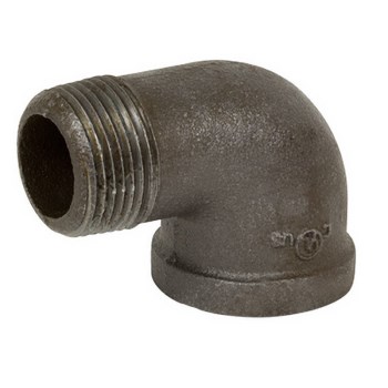 90 Degree Street Elbow, Black - 1"