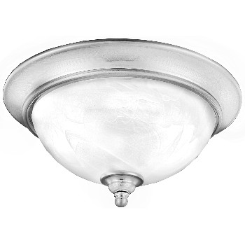 Hardware House  104449 Ceiling Fixture, 2 Light Dover Desgin ~ Satin Nickel 