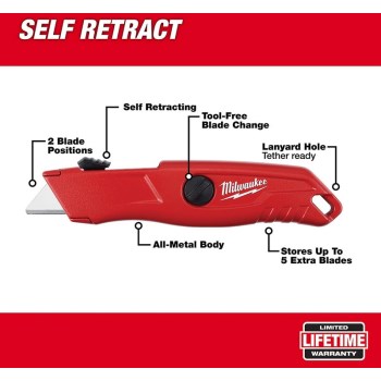 Milwaukee Self-Retracting Utility Knife