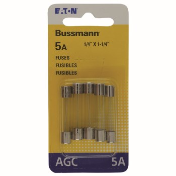 AGC Glass Tube Fuse - 5 Amp, 5pk