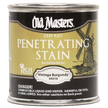 Old Masters 44216 Deep Penetrating Stain, Vintage Burgandy  - Satin ~ 1/2 Pint 