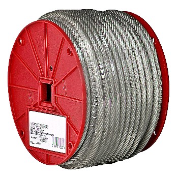 Campbell Chain 700-0497 Vinyl Coated Cable, 7 X 7 ~ 1/8" X 250 Ft