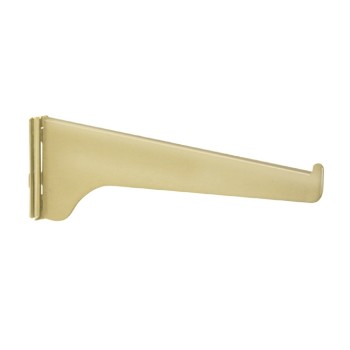 Boltless Shelf Bracket,  Satin Brass Finish ~ 12"