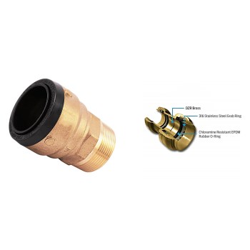 Reliance Worldwide (Cash Acme) UXL114140M SharkBite Large Diameter Male Connector ~ 1 1/2"