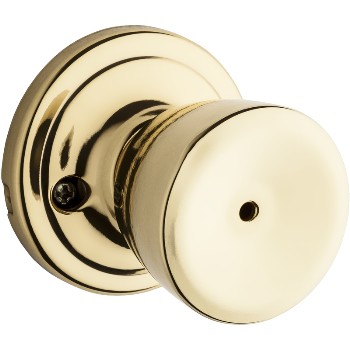 Kwikset 97300-875 Abbey Privacy Lock, Polished Brass