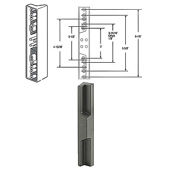 PrimeLine/SlideCo C1096 Outside Pull ~ Sliding Patio Door, Black Finish