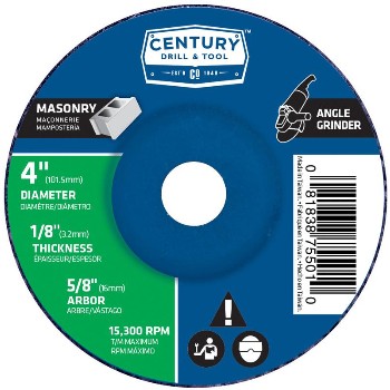 Century Drill &amp; Tool   75501 4x1/8 Mas Grind Wheel