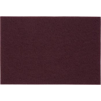 Norton Non-Woven Abrasive Hand Pads - 6" x 9", Maroon