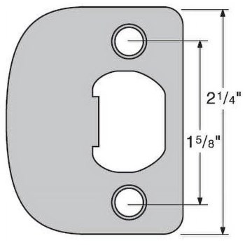 Kwikset Full Lip Round Corner Strike - Satin Nickel