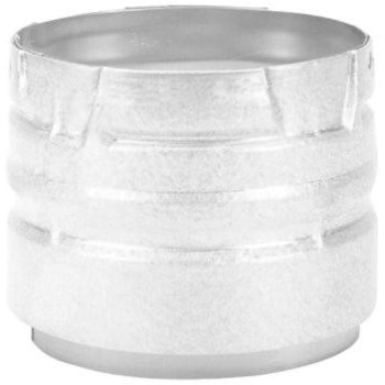 Wood Pellet Stove Vent Pipe Adapter, Galvanized Finish - 3"