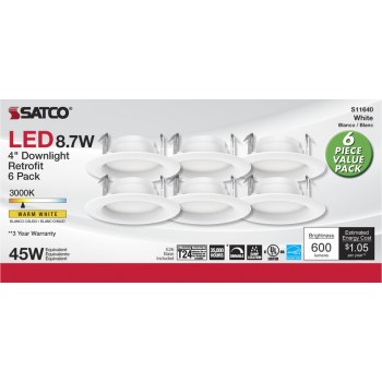 8.7W 6 Pack LED D Light
