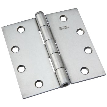 Removeable Pin Broad Hinge,  Plain Steel ~ 4.5" 